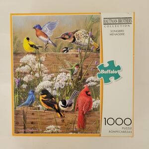 Buffalo David Bitton Songbird Menagerie Puzzle - Red, Yellow, Blue, Green, Black